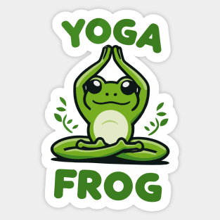 Yoga Frog Sticker